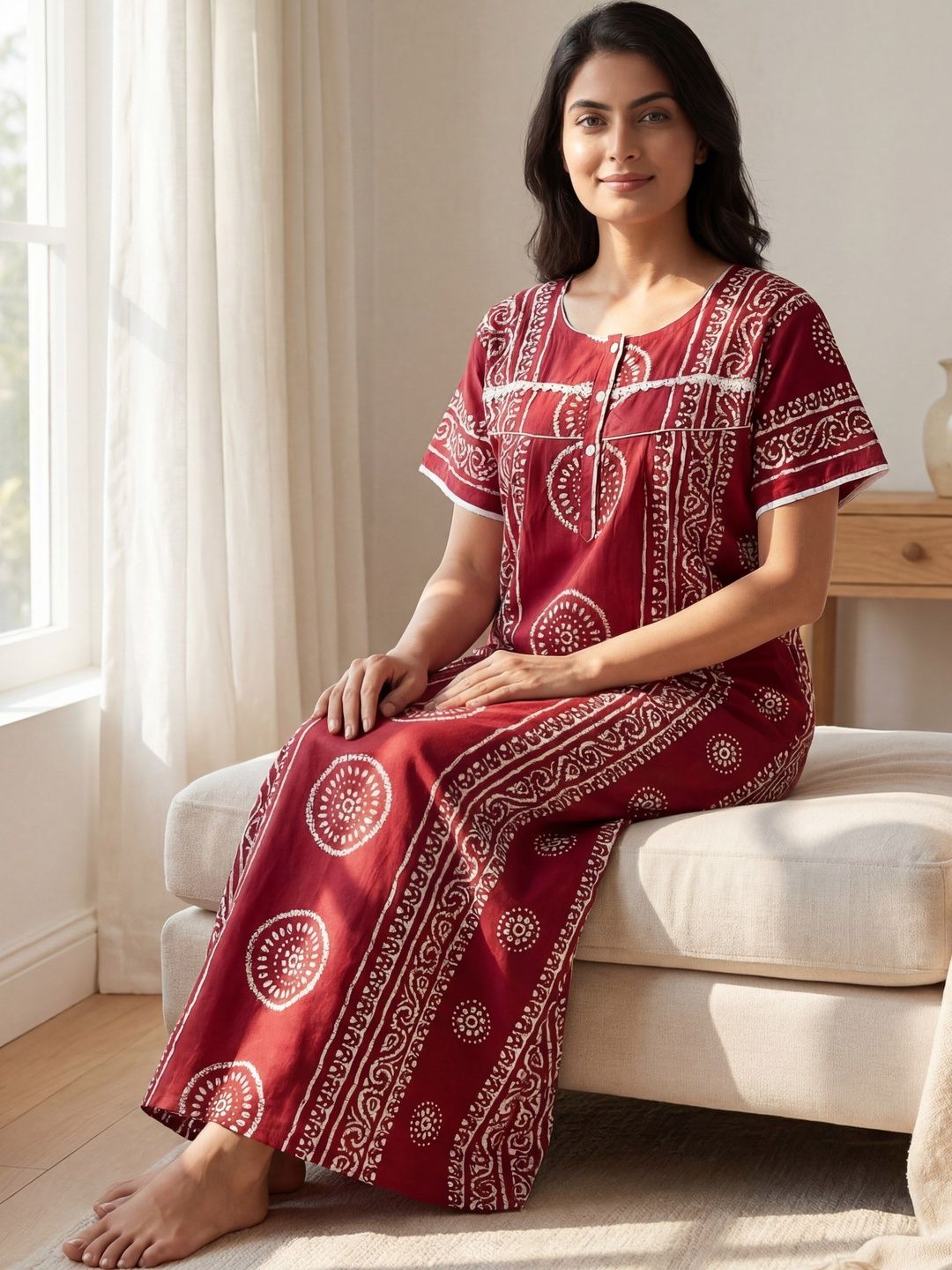 Vardhana Printed Maxi Nightdress-picture-18