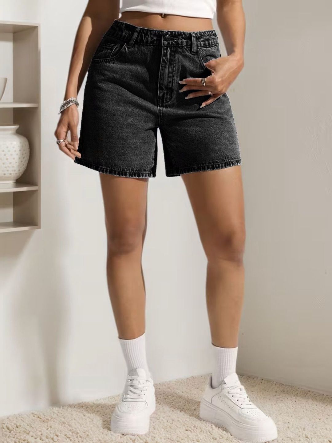 Nifty Women Embellished High-Rise Technology Shorts-picture-32