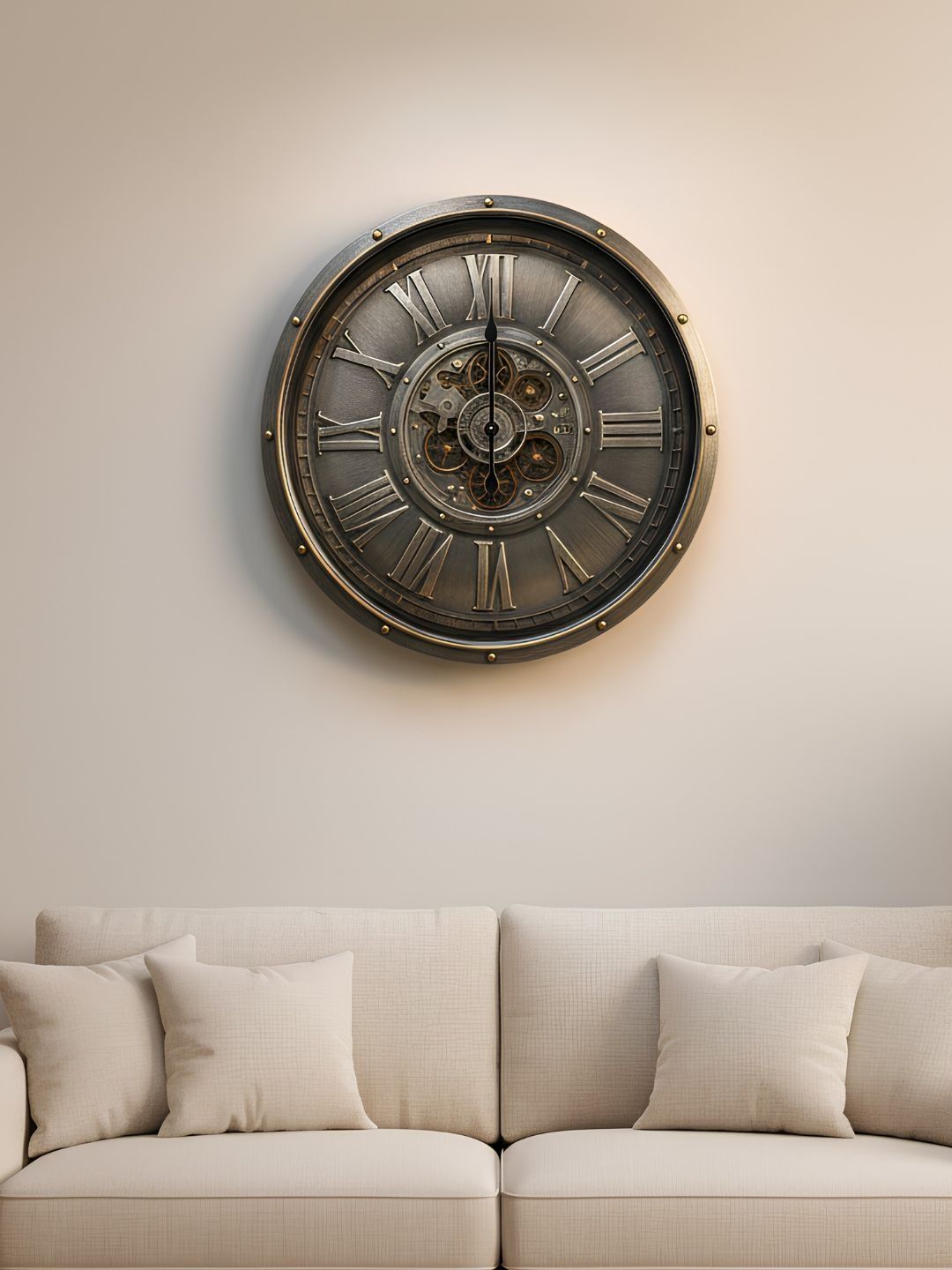 ELARE Grey & Grey Wall Clock-image-17