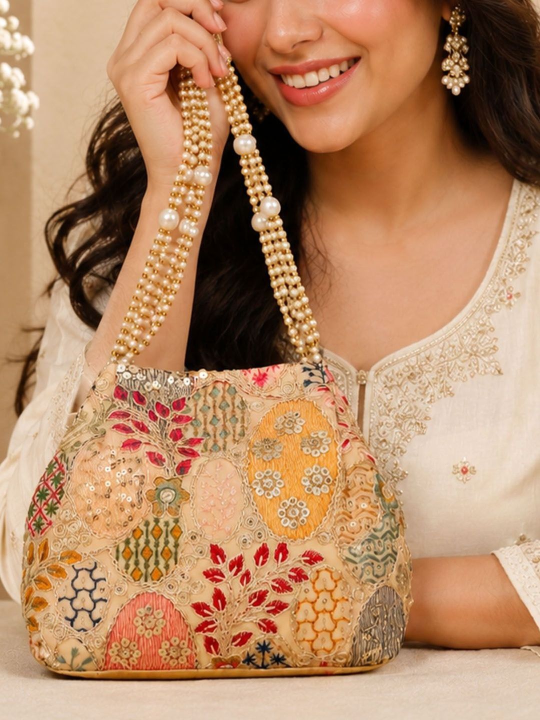 Cara Embroidered Clutch-image-1