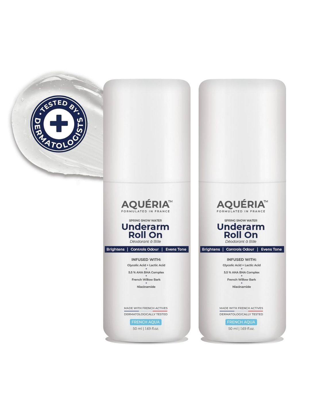 Aqueria Set Of 2 Spring Snow Water Underarm Roll On - 50 ml Each-image-49
