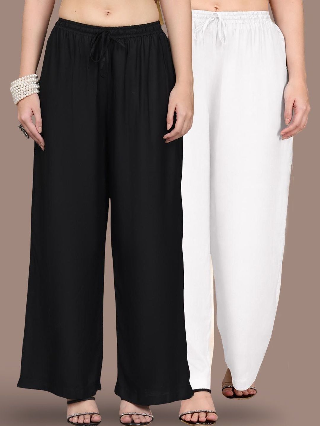 Jinfo Women 2 Flared Ethnic Palazzos-picture-14