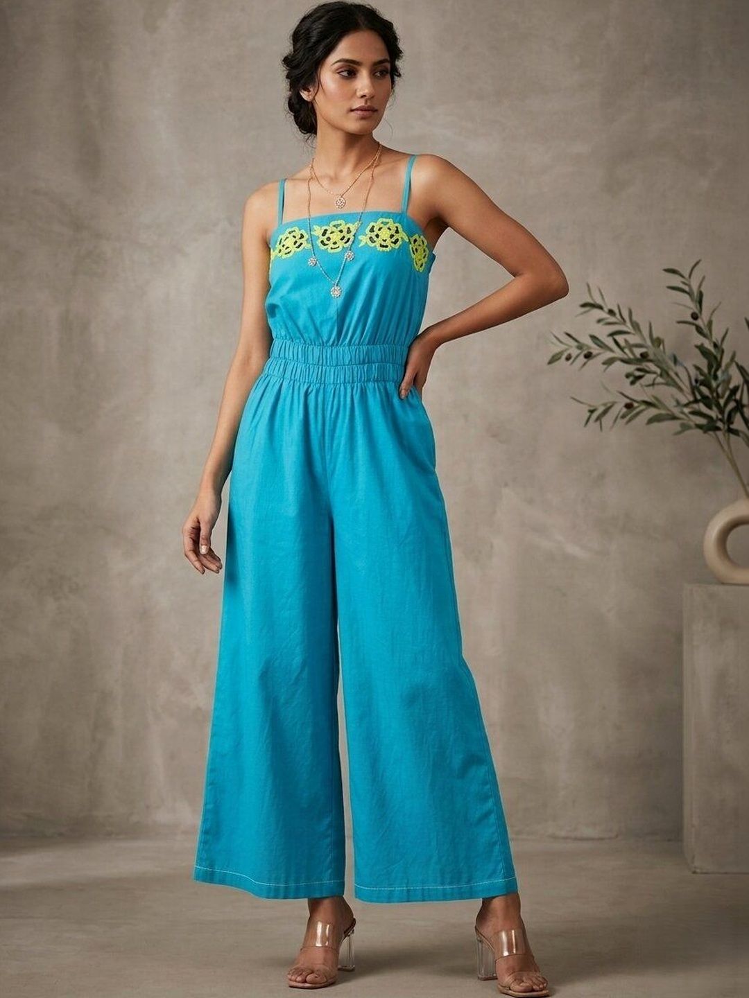 THETAA Culotte Jumpsuit with Embroidered-picture-25