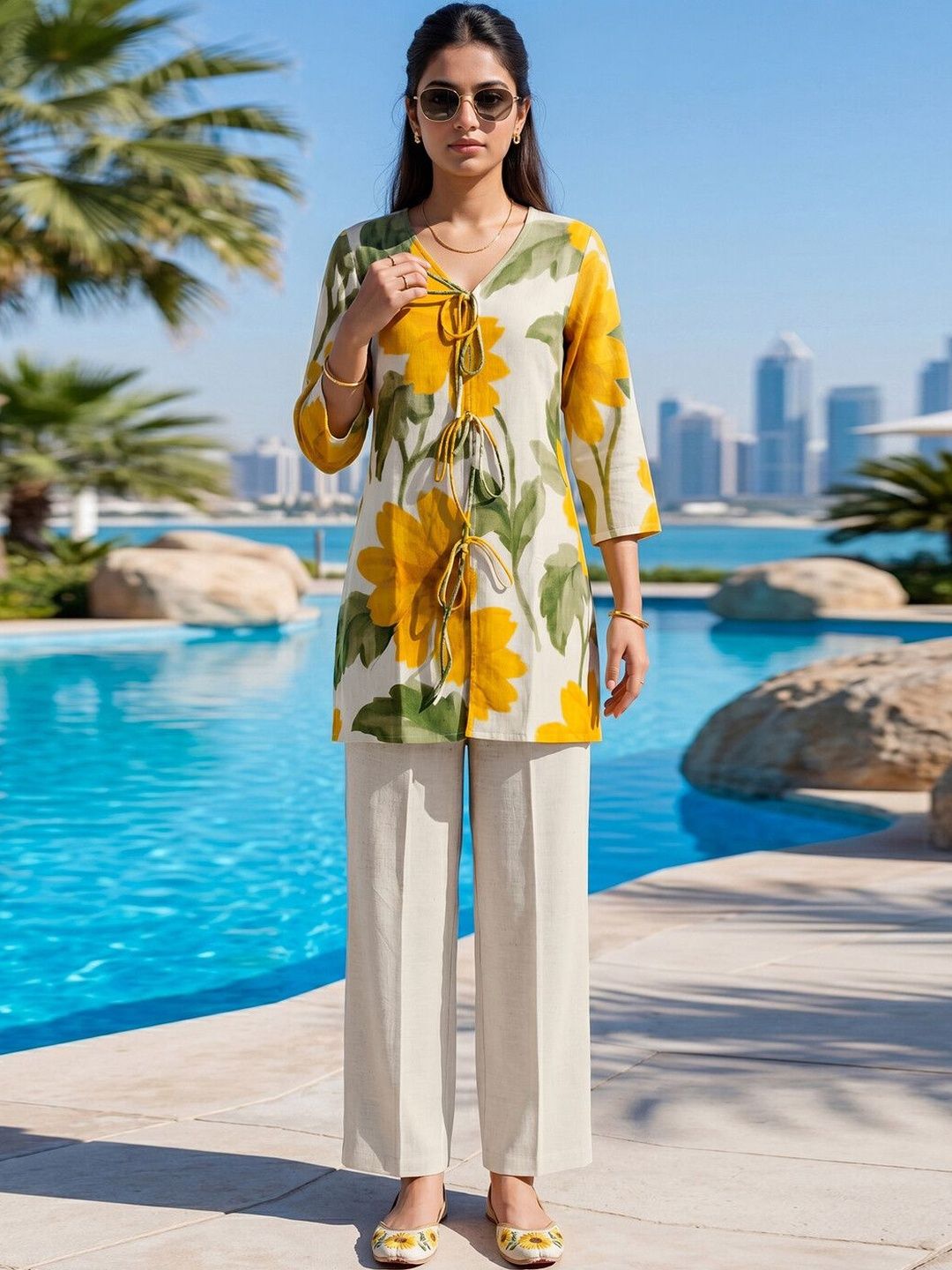 SKYLEE Floral Printed Tunic with Trousers-image-29