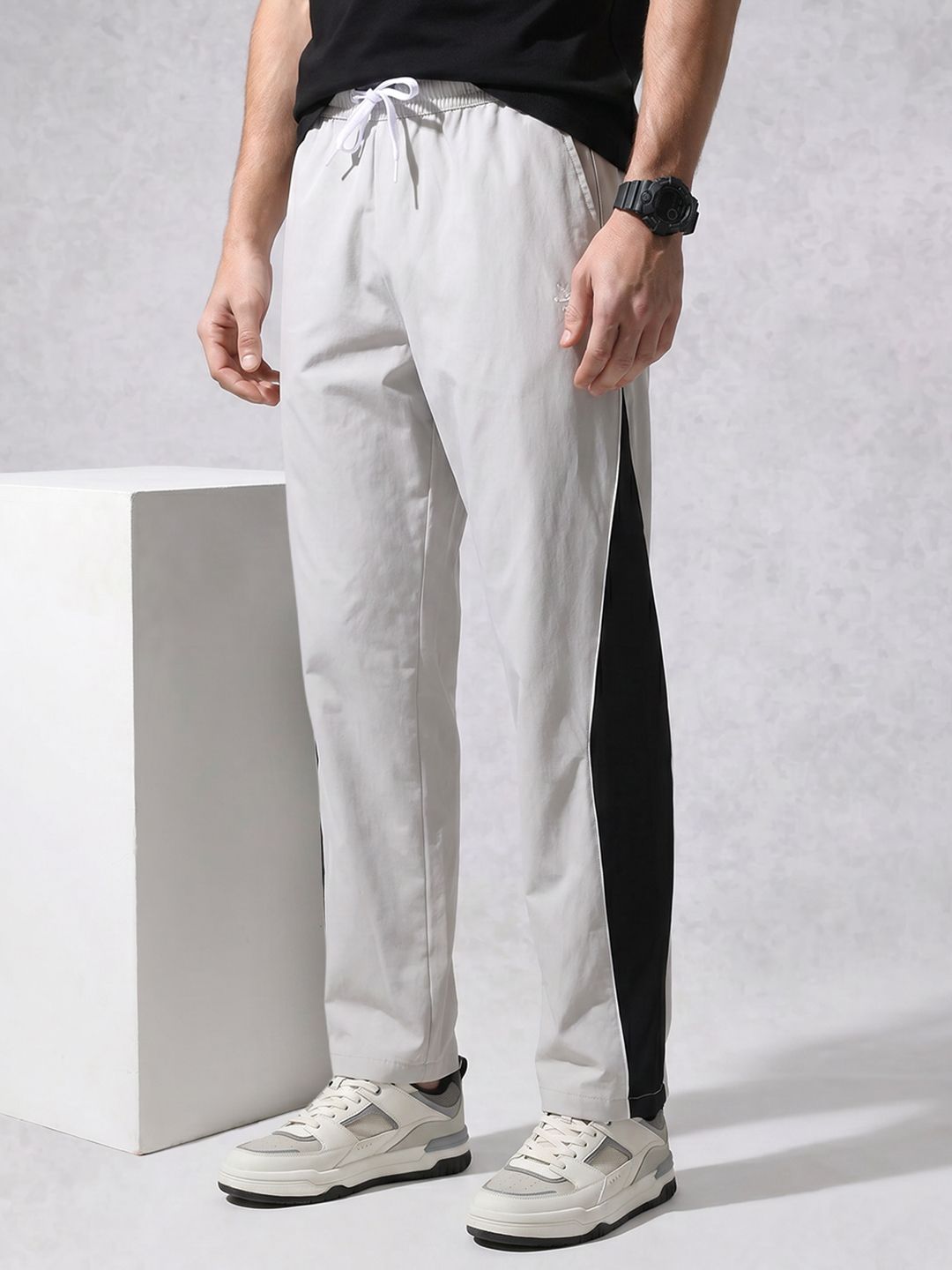 WROGN Men Regular Fit Colourblocked Training Track Pants-picture-30