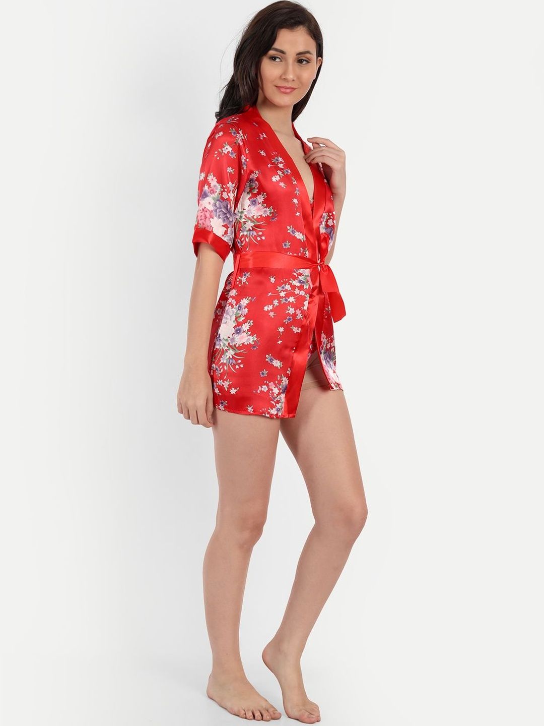COLOR STYLE Halter Neck Printed Baby Doll-picture-27
