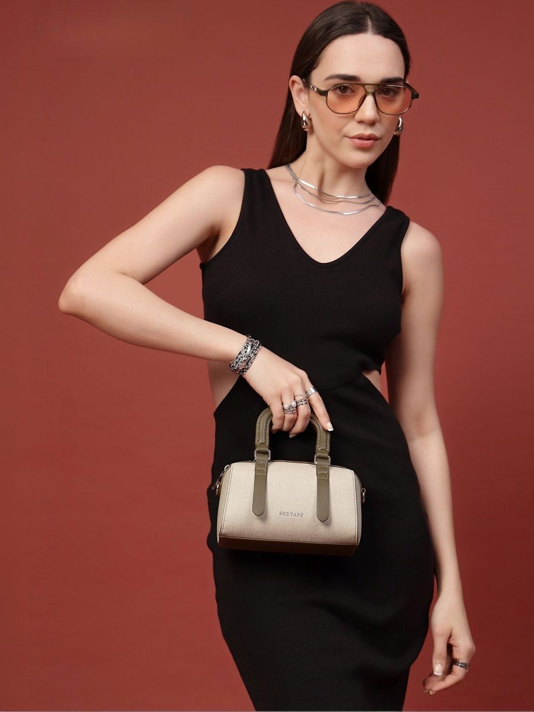 Red Tape Women Off White Solid Casual Formal Sling Bag-picture-49