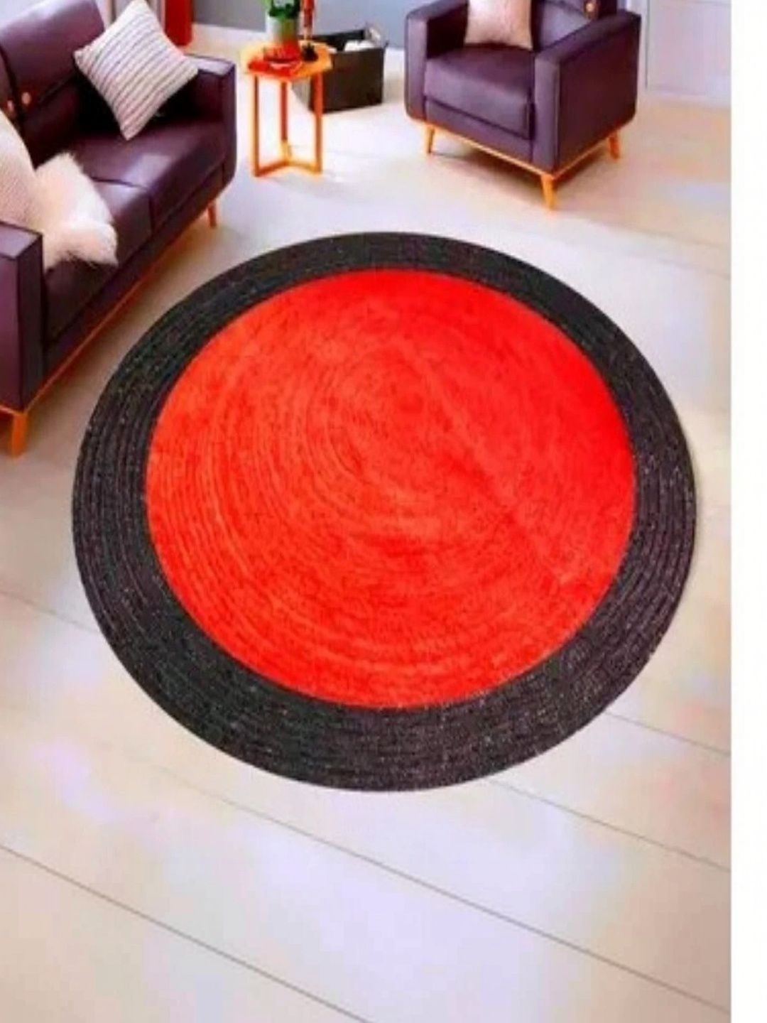 Siya Textiles Red & Black Textured Anti-Skid Doormats-picture-14