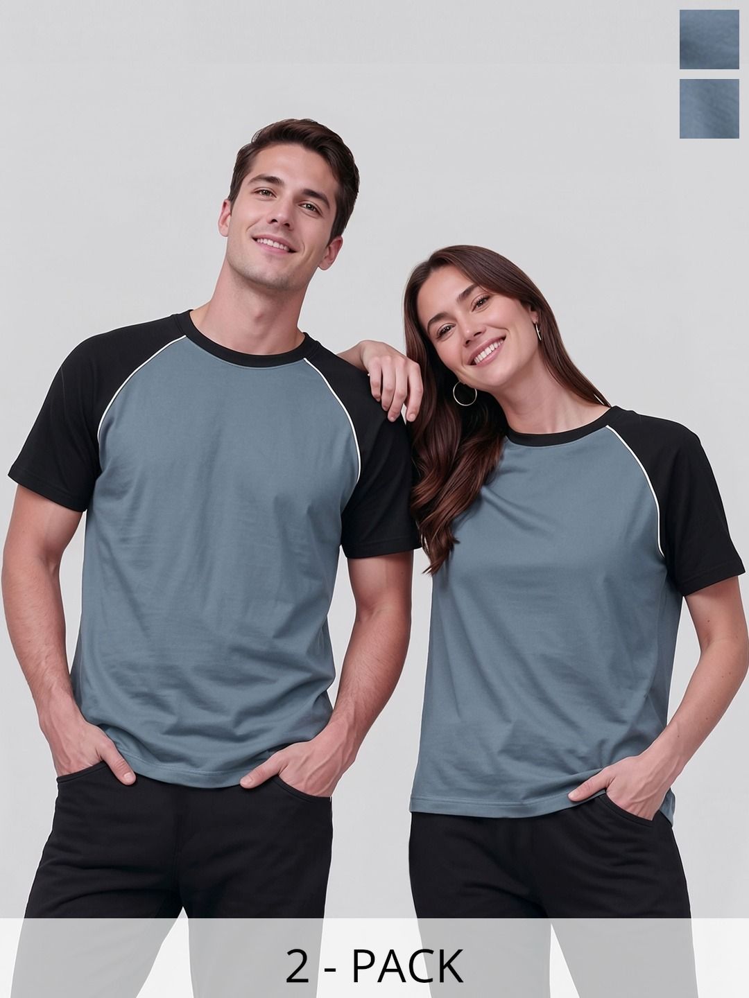 BAESD Unisex 2 Colourblocked Twistform T-shirt-picture-12