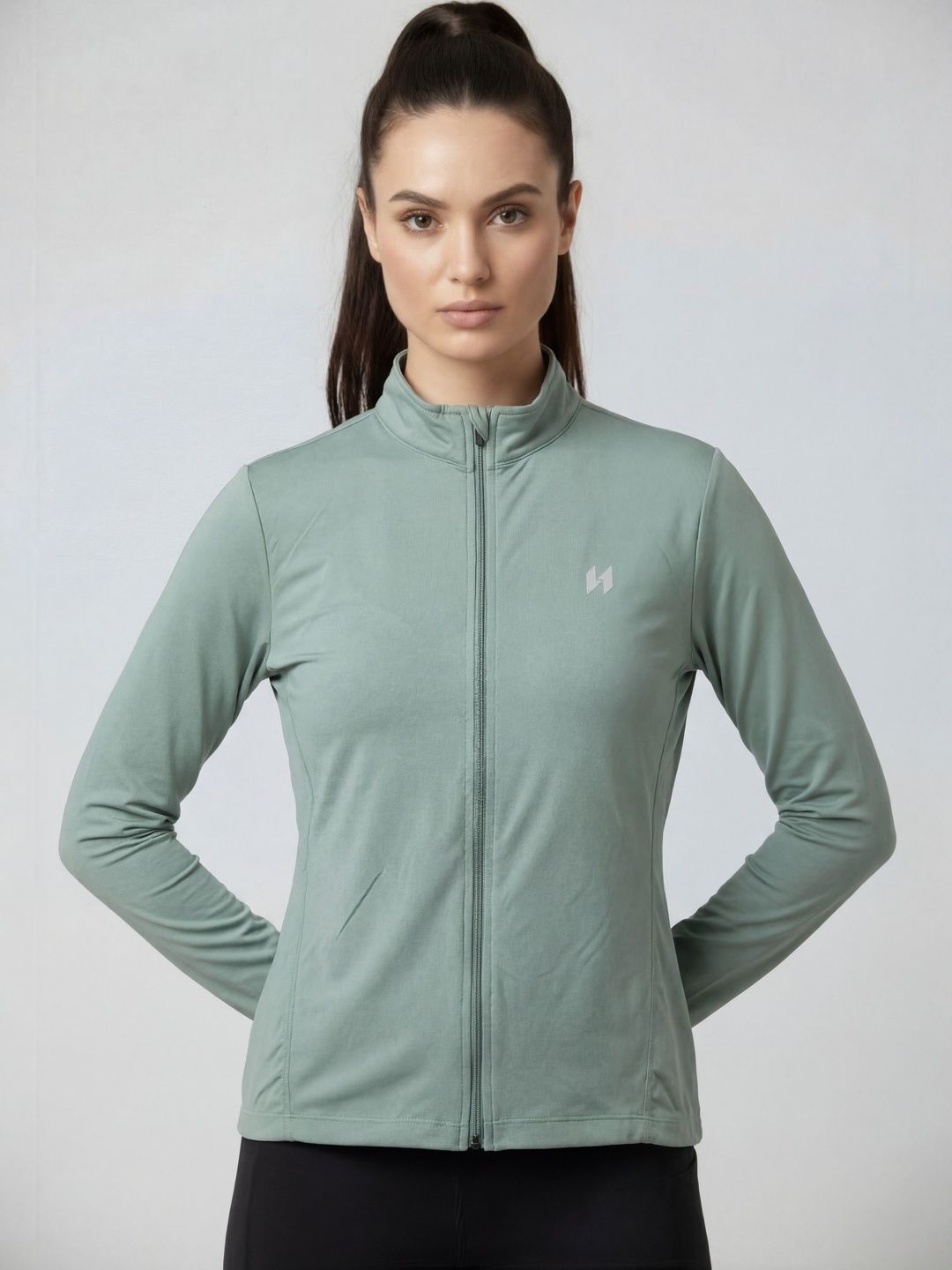 HUMAN SPIRIT Women Brand Logo Lightweight Training or Gym Sporty Jacket-image-14