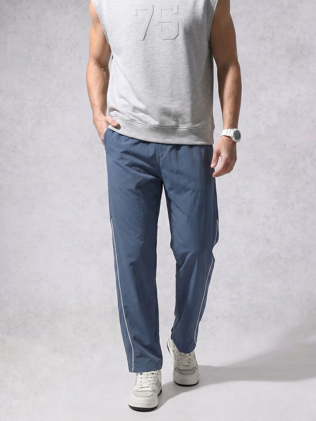 WROGN Men Relaxed Fit Training Track Pants-picture-54