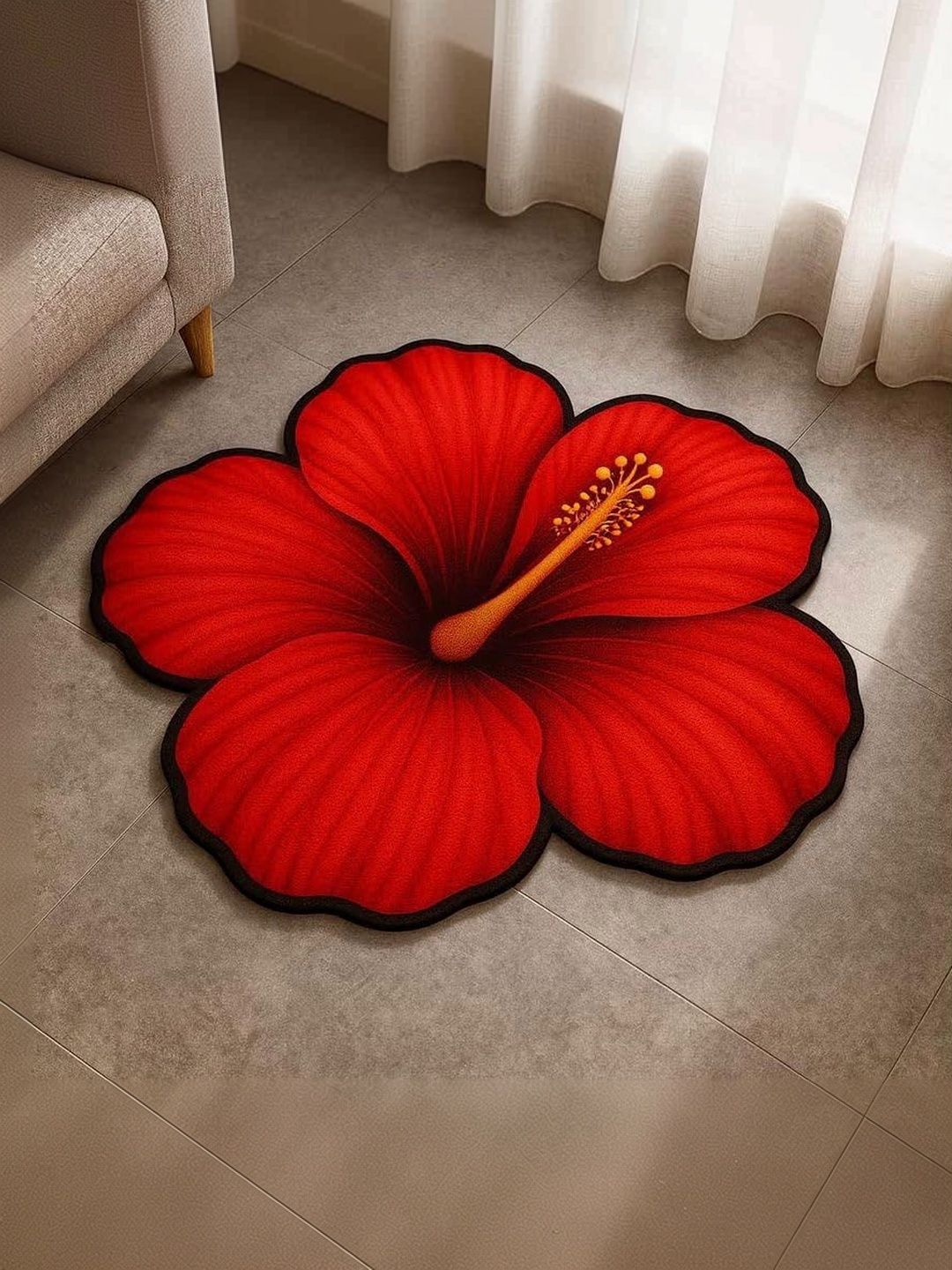 Dizen star Red & Black Anti-Skid Doormats-picture-52