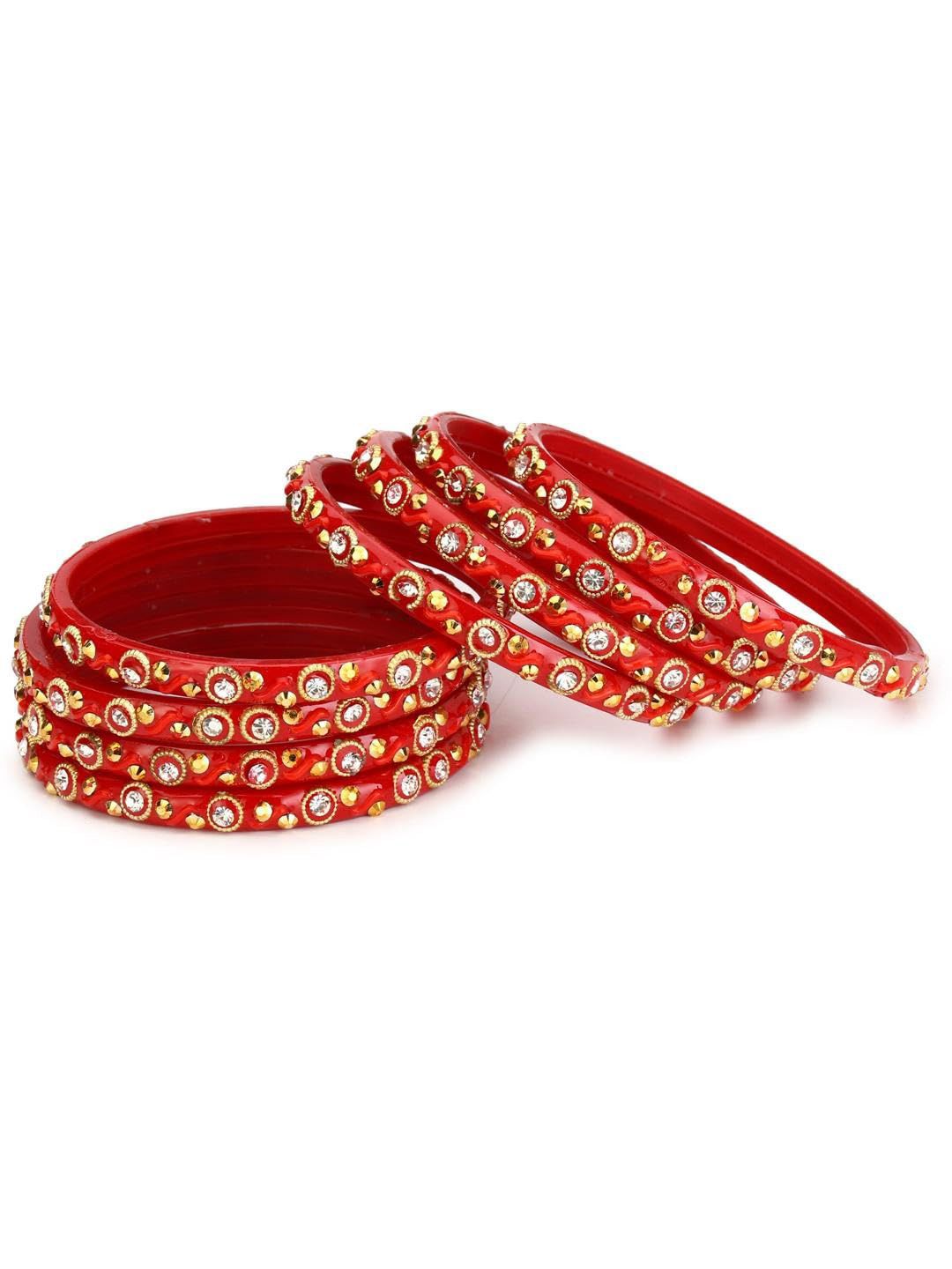 1ST TIME Set Of 16 Artificial Stones Studded Bangles-picture-11