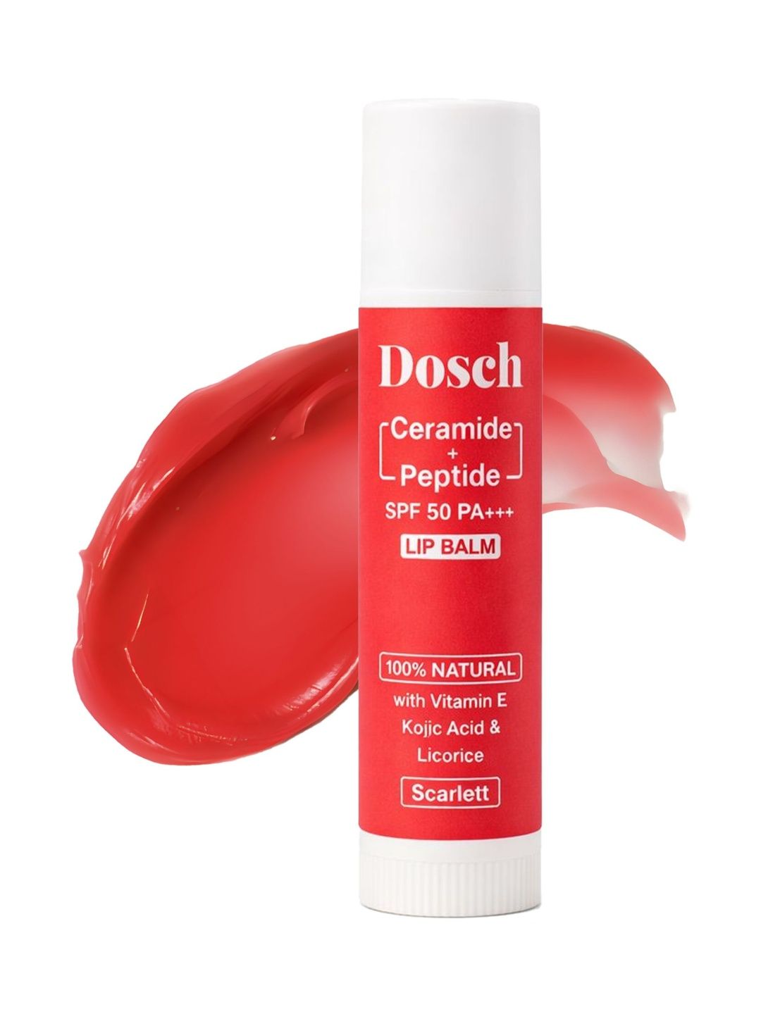 DOSCH SPF 50 PA+++ with Peptides Ceramides & Squalane Tinted Lip Balm - Scarlett - 5g-image-46