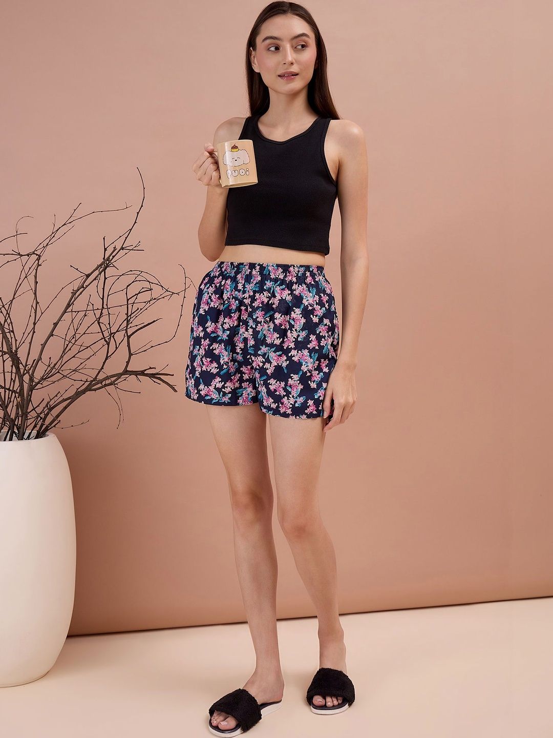ETC Women Printed Lounge Shorts-picture-15