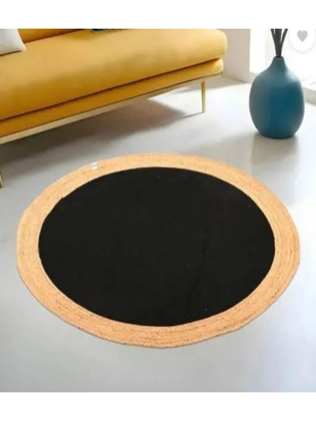 Siya Textiles Black & Beige Textured Anti-Skid Doormats-image-5