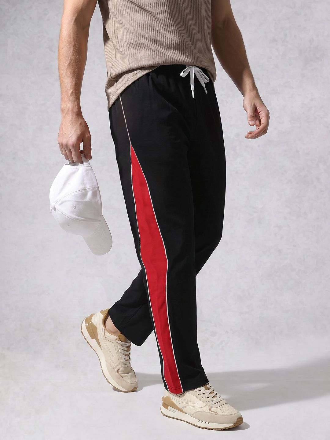 WROGN Men Regular Fit Colourblocked Training Track Pants-image-41