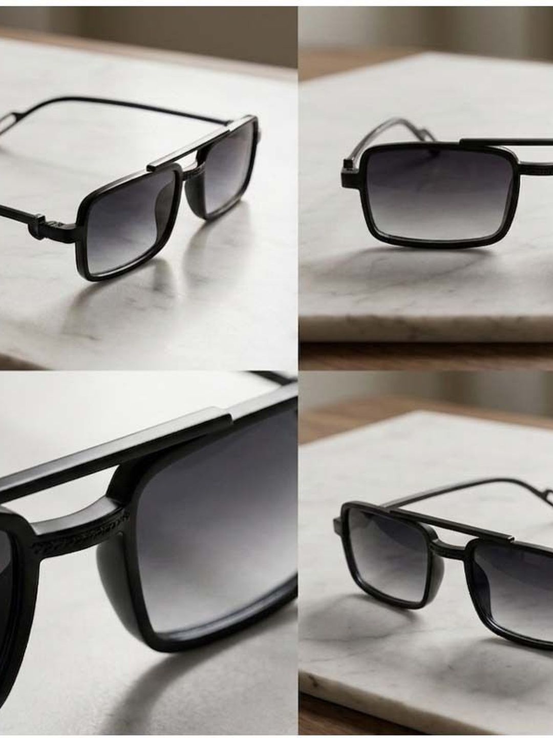 Elligator Men Grey Lens & Black Rectangle Sunglasses with-picture-11