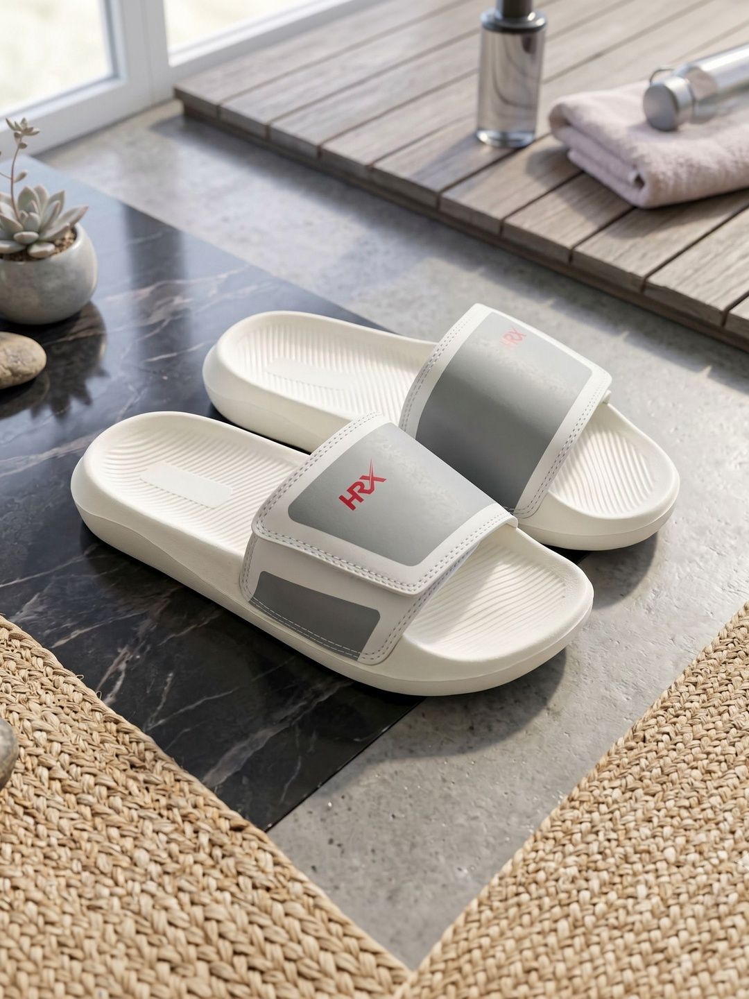 HRX by Hrithik Roshan Men Colourblocked Sliders-picture-24
