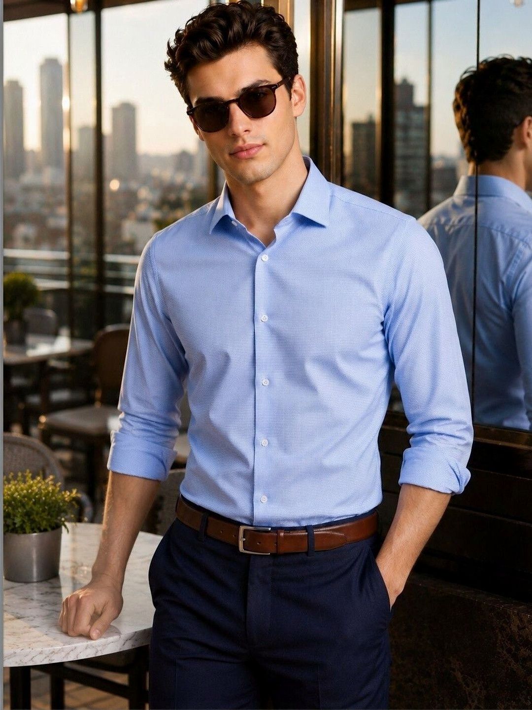 Turtle Men Standard Slim Fit Formal Shirt-picture-50