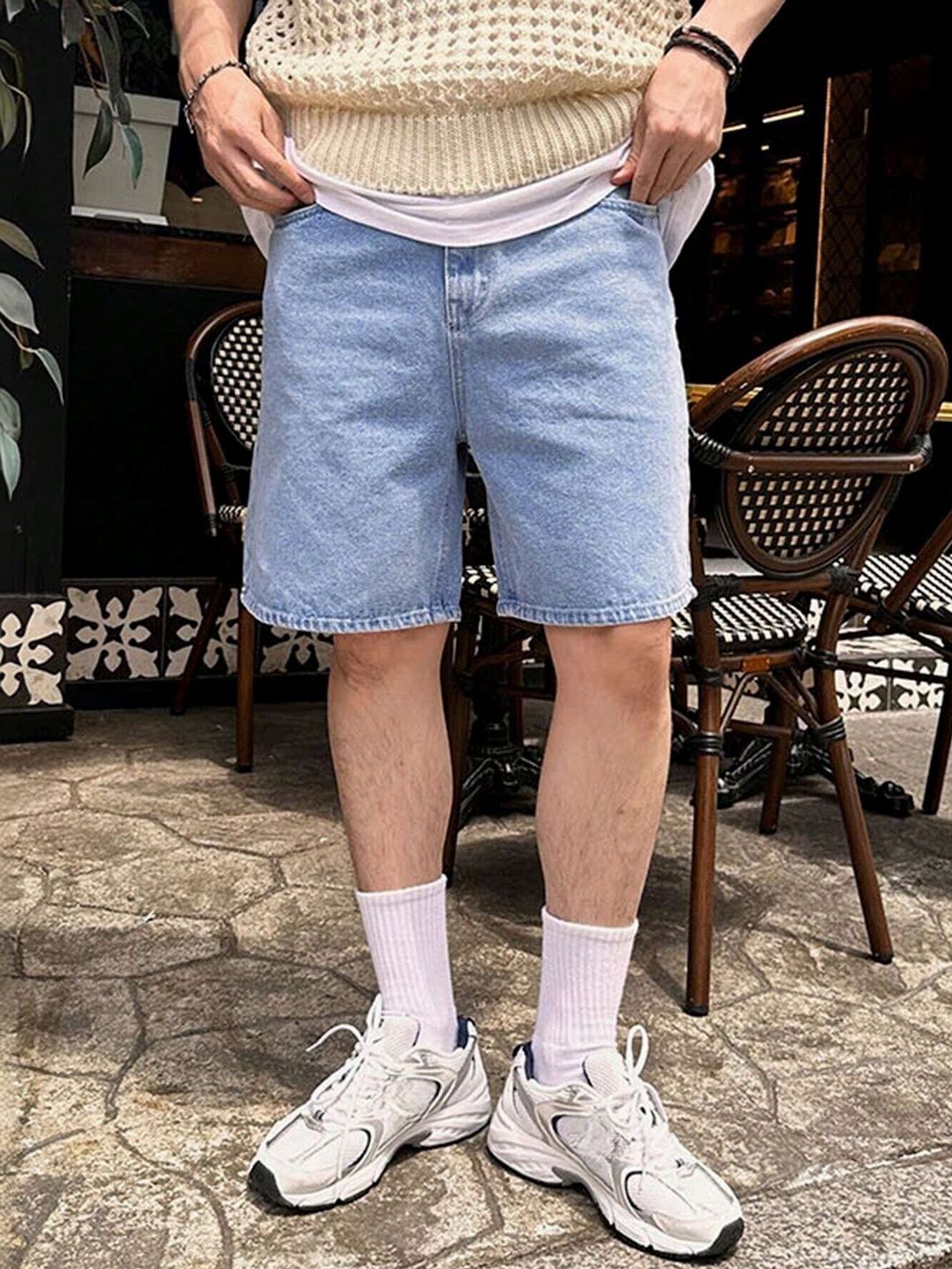 FUDE PRIDE Men Denim Denim Shorts-picture-30
