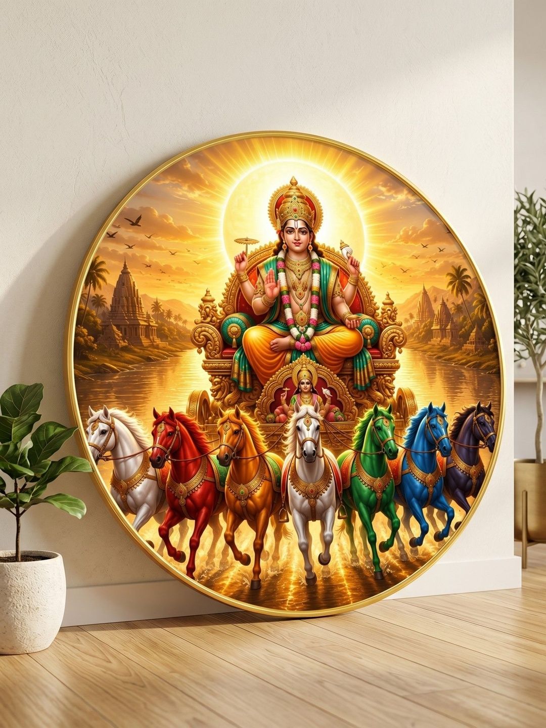 SAF Multicoloured MDF Religious Wall Paintings-picture-25