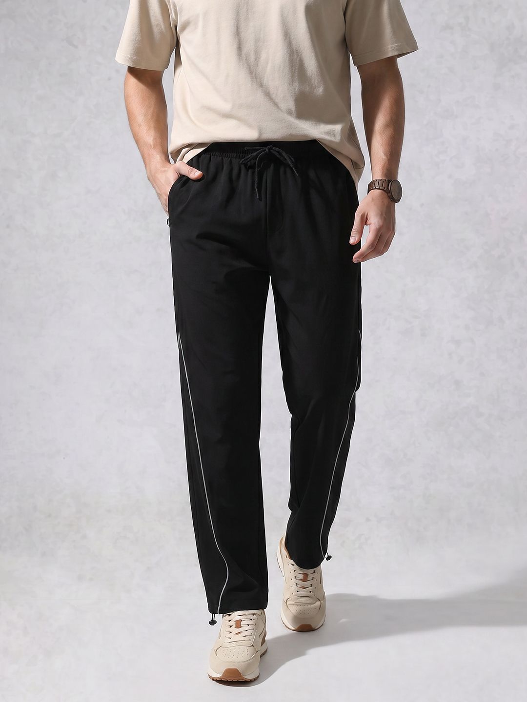 WROGN Men Relaxed Fit Training Track Pants-picture-32