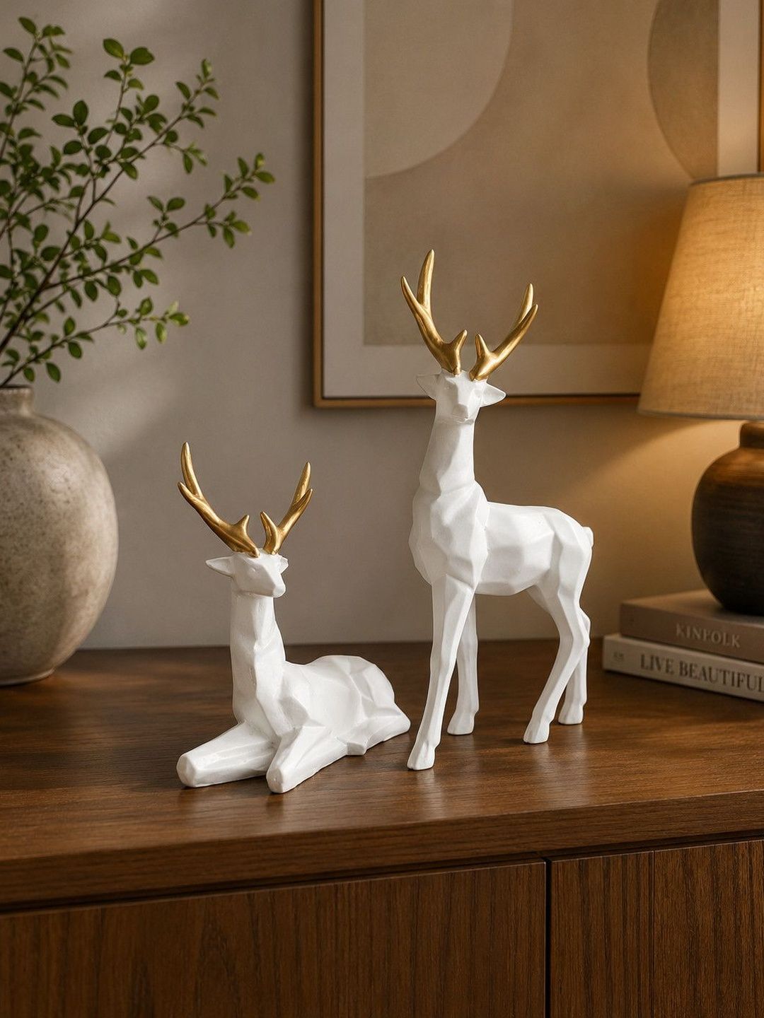 DecorGlobe White Figurine Showpiece-image-44