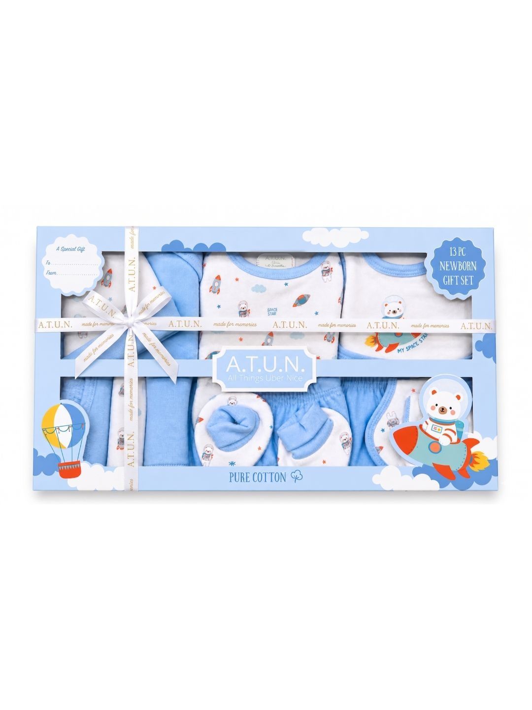 A.T.U.N. Infants Pack of 13 Pure Cotton Baby Apparel Gift Set-picture-47