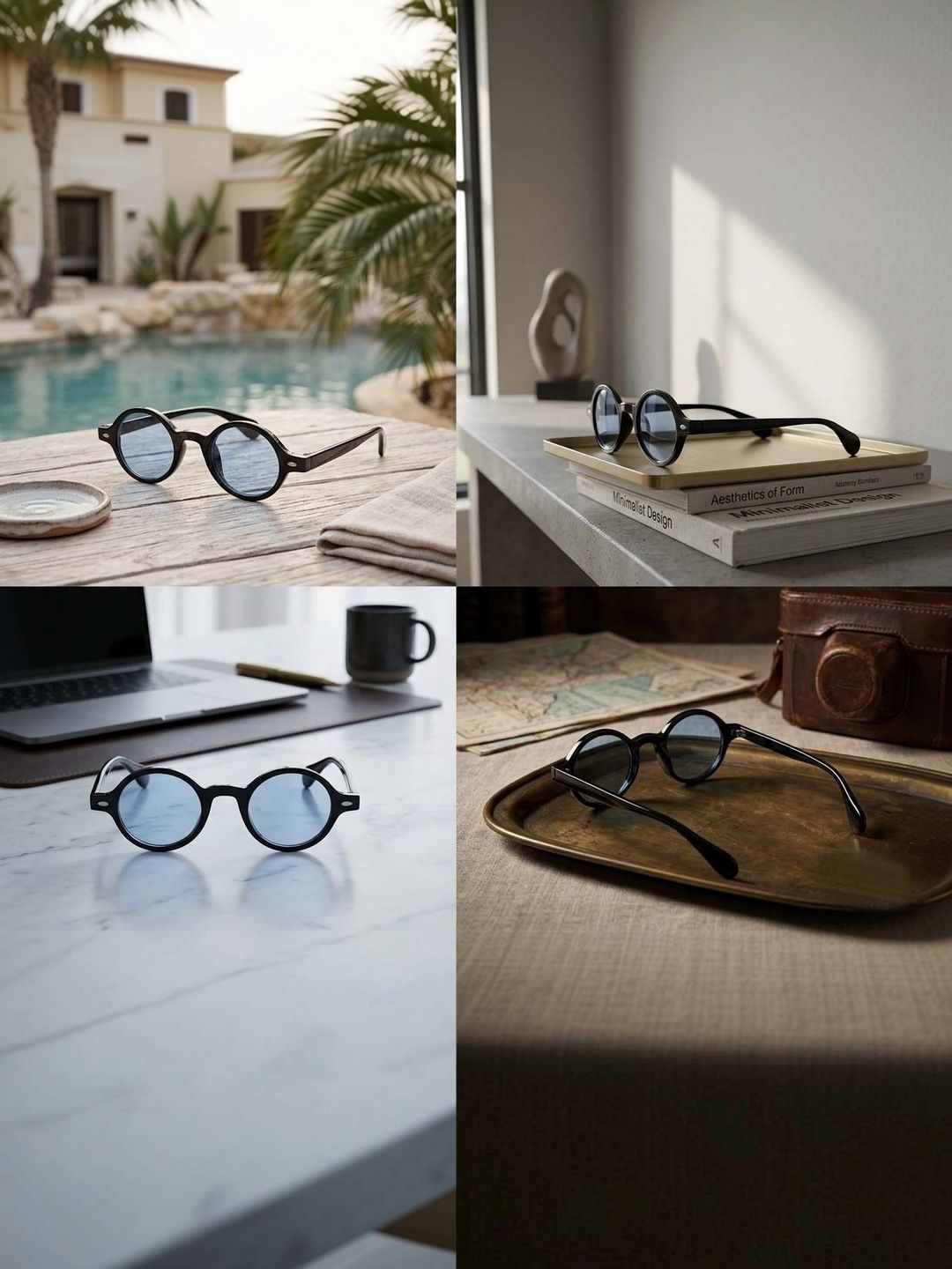 Elligator Men Blue Lens & Black Round Sunglasses with-picture-19