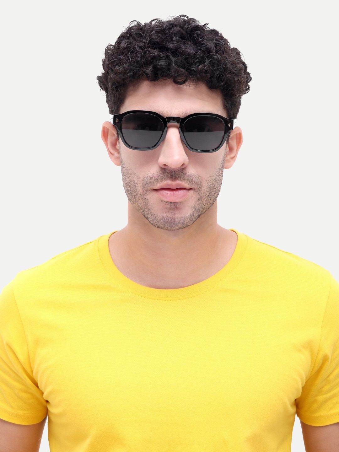 HAMILTANO WINSTON Men Grey Lens & Black Rectangle Sunglasses with-image-31