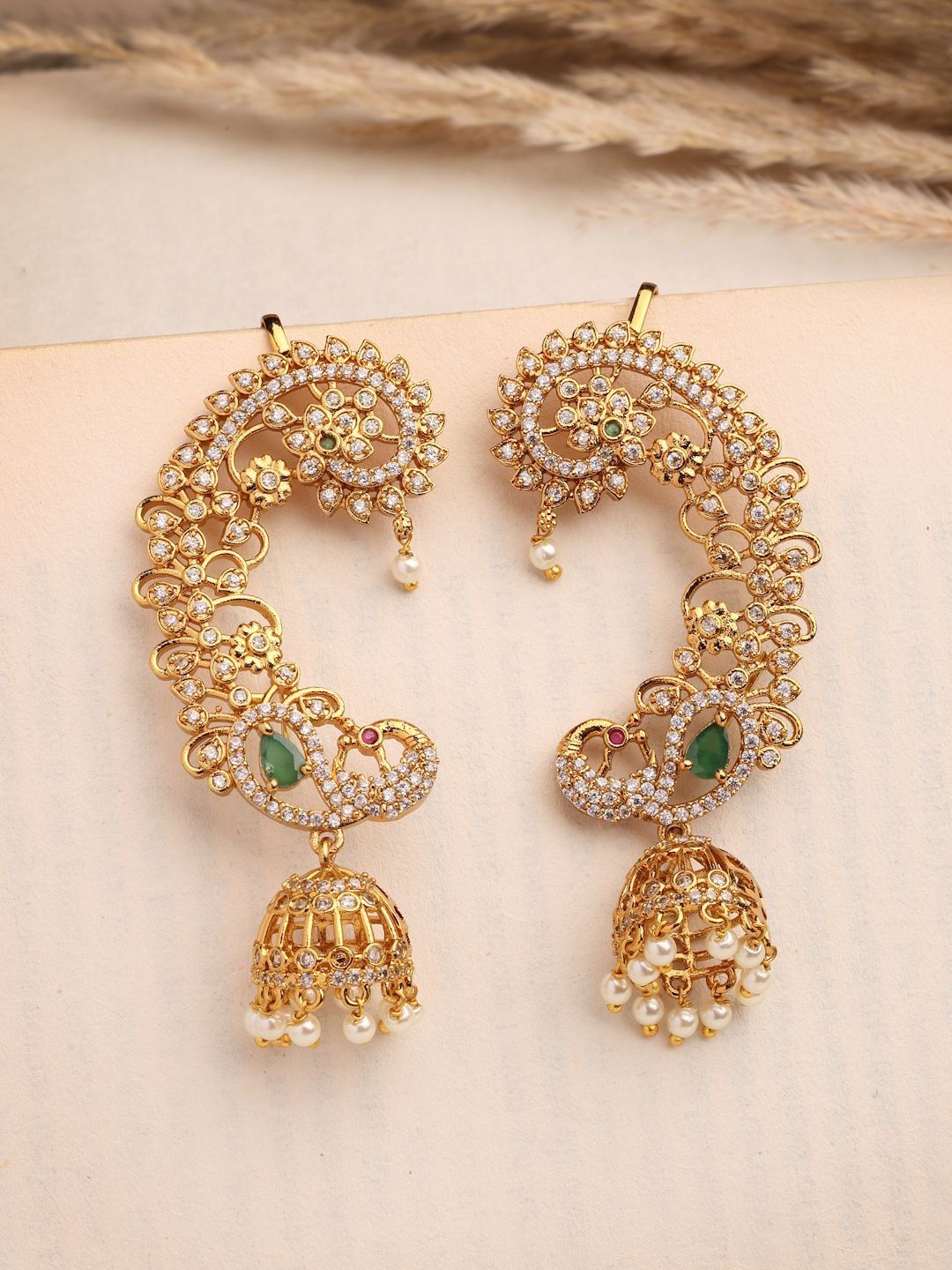 ZENEME Peacock Shaped Ear Cuff Earrings-picture-19