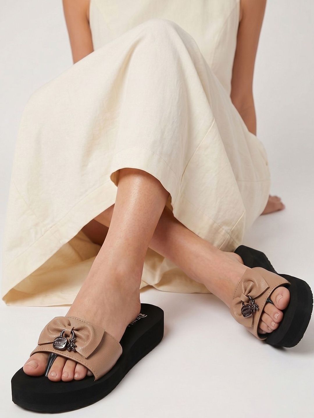Denill Women Open Toe Flats with Bows-image-29