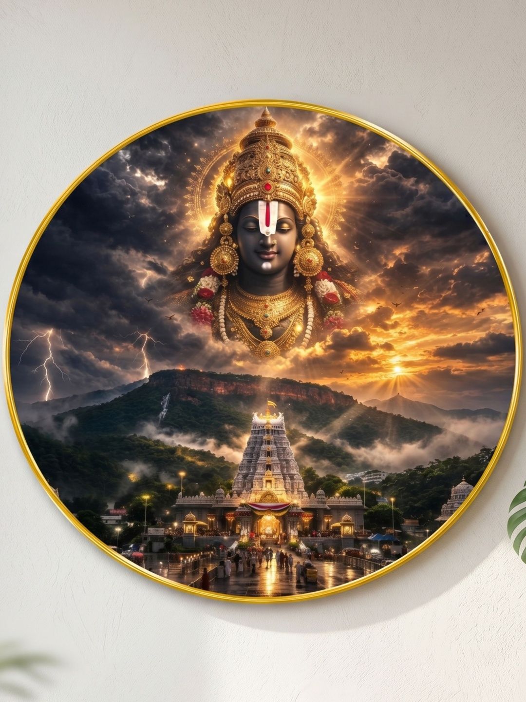 Myntra Elegant Homes Gold Toned And Black MDF Religious Wall Paintings-image-40