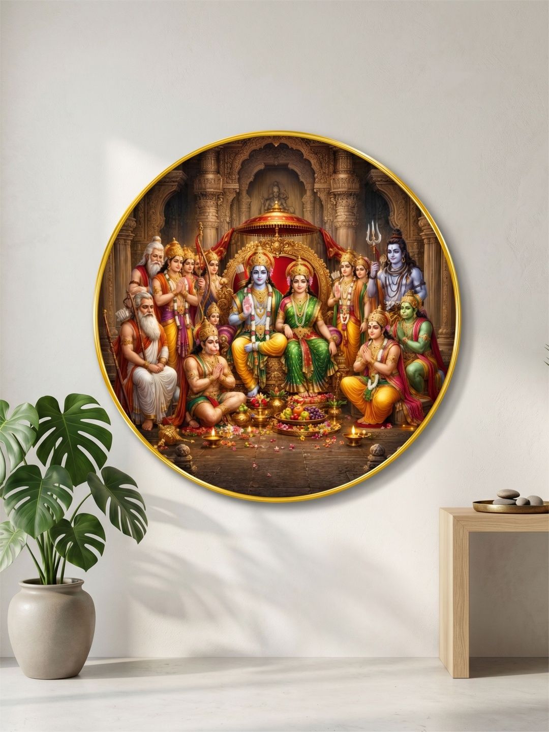 Myntra Elegant Homes Multicoloured MDF Religious Wall Paintings-image-49