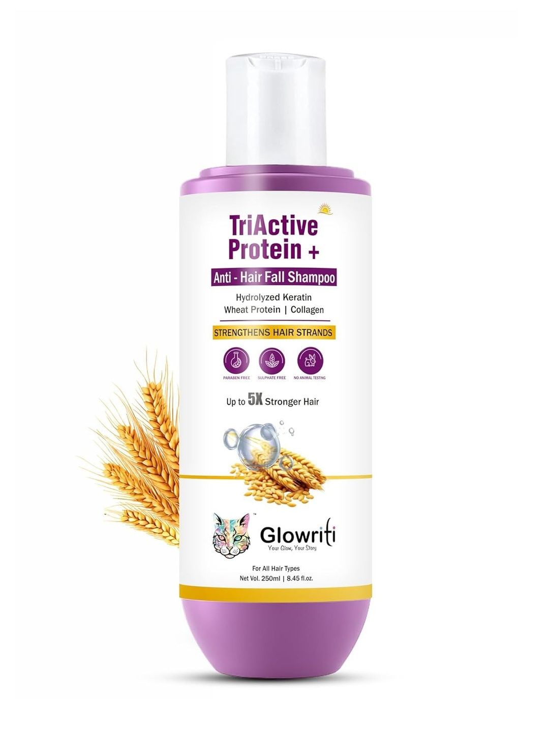 GLOWRITI Tri Active Protein Plus Hair Fall Shampoo- 200 ml-image-19
