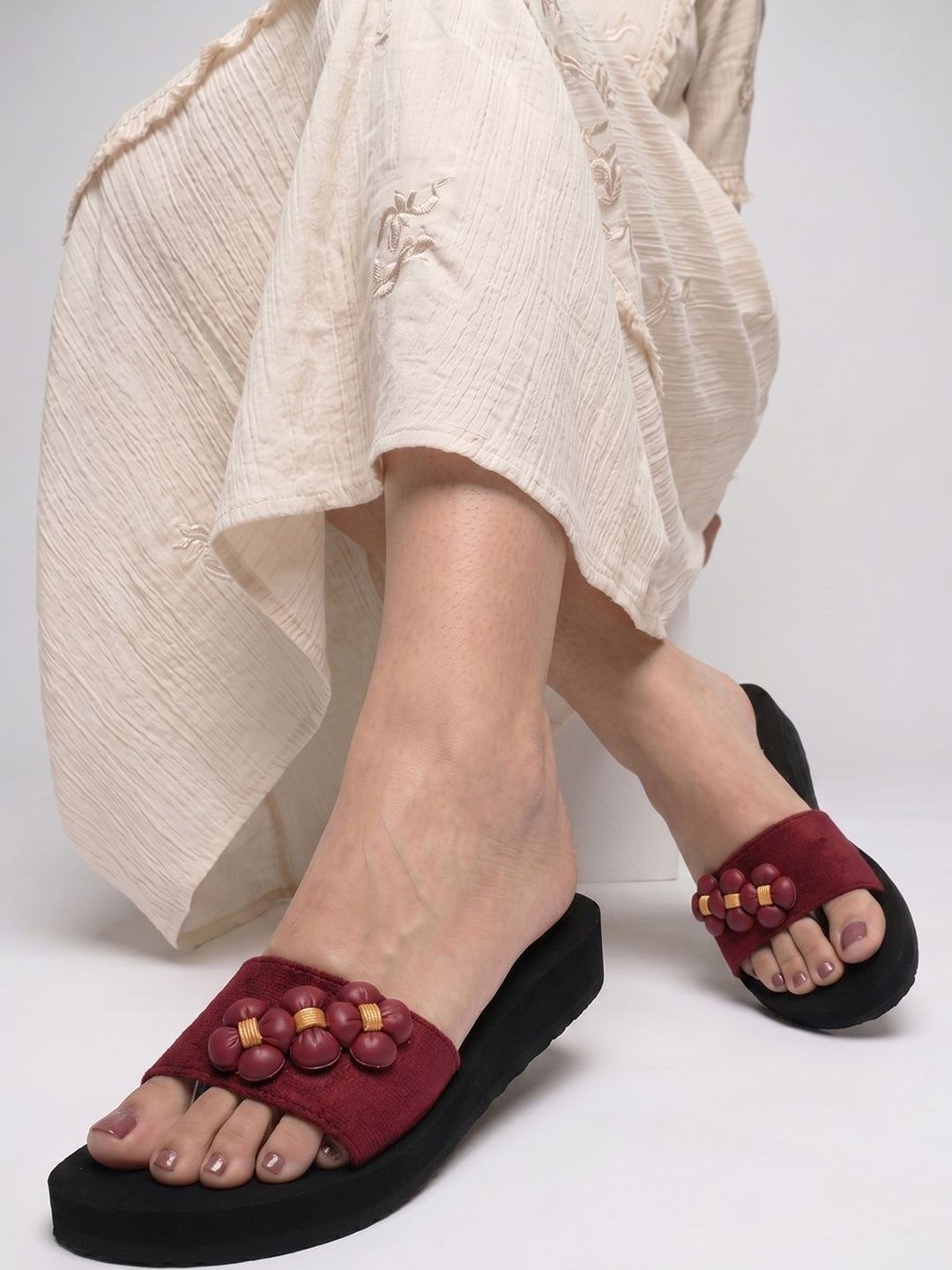 Denill Women Open Toe Flats with Bows-image-40