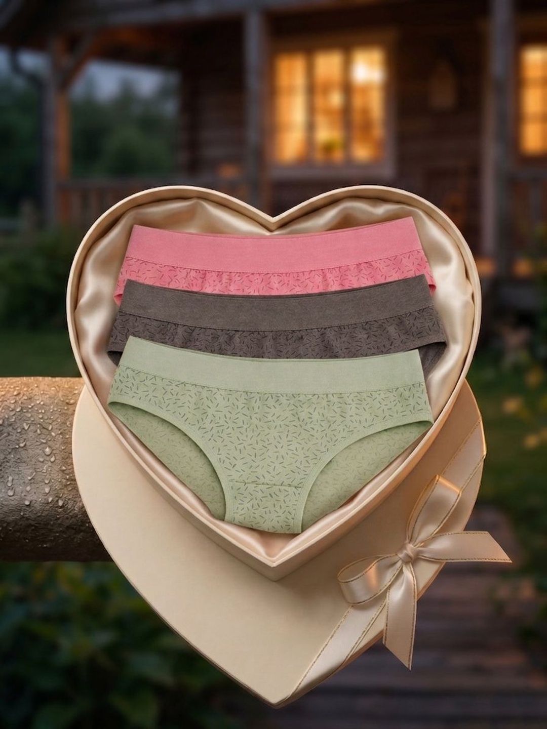 FiveFlag Women Pack of 3 Self Design Anti Bacterial Hipster Briefs-image-7