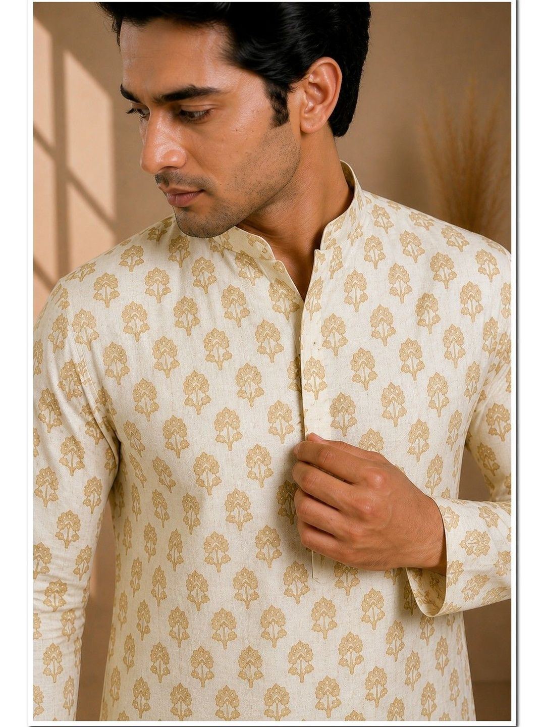 SOURAGYA Men Ethnic Motifs Printed Regular Pure Cotton Kurta with Pyjamas-picture-39