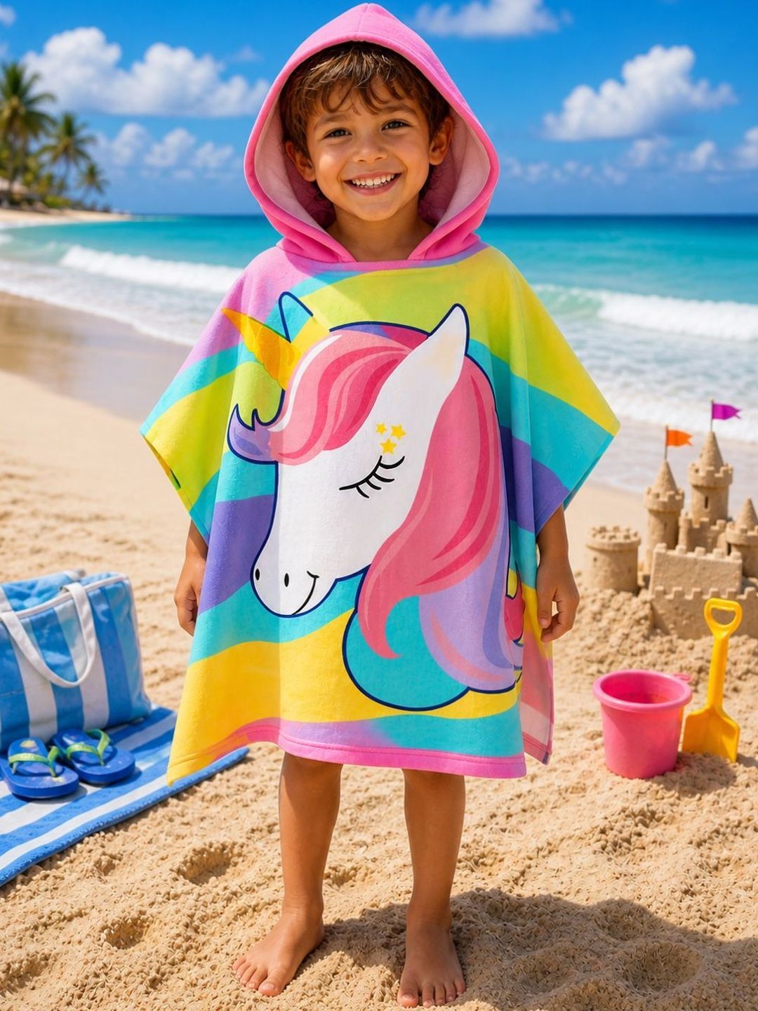 SHIFTER Kids Printed Cotton Beach Towels-image-28