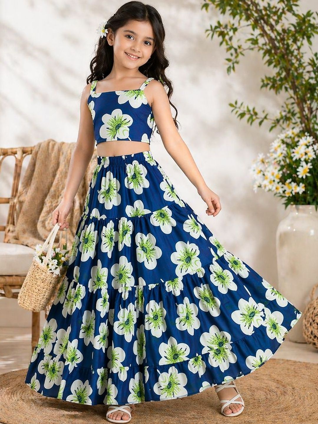 SPAMitude Girls Printed Top with Skirt-picture-33