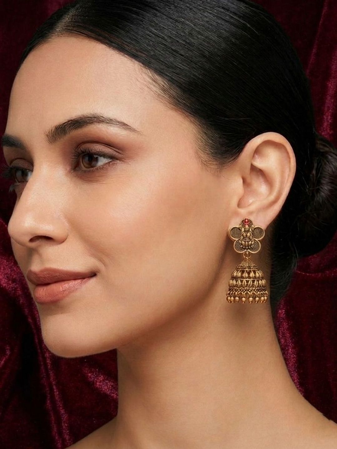 SZN Floral Jhumkas Earrings-picture-36