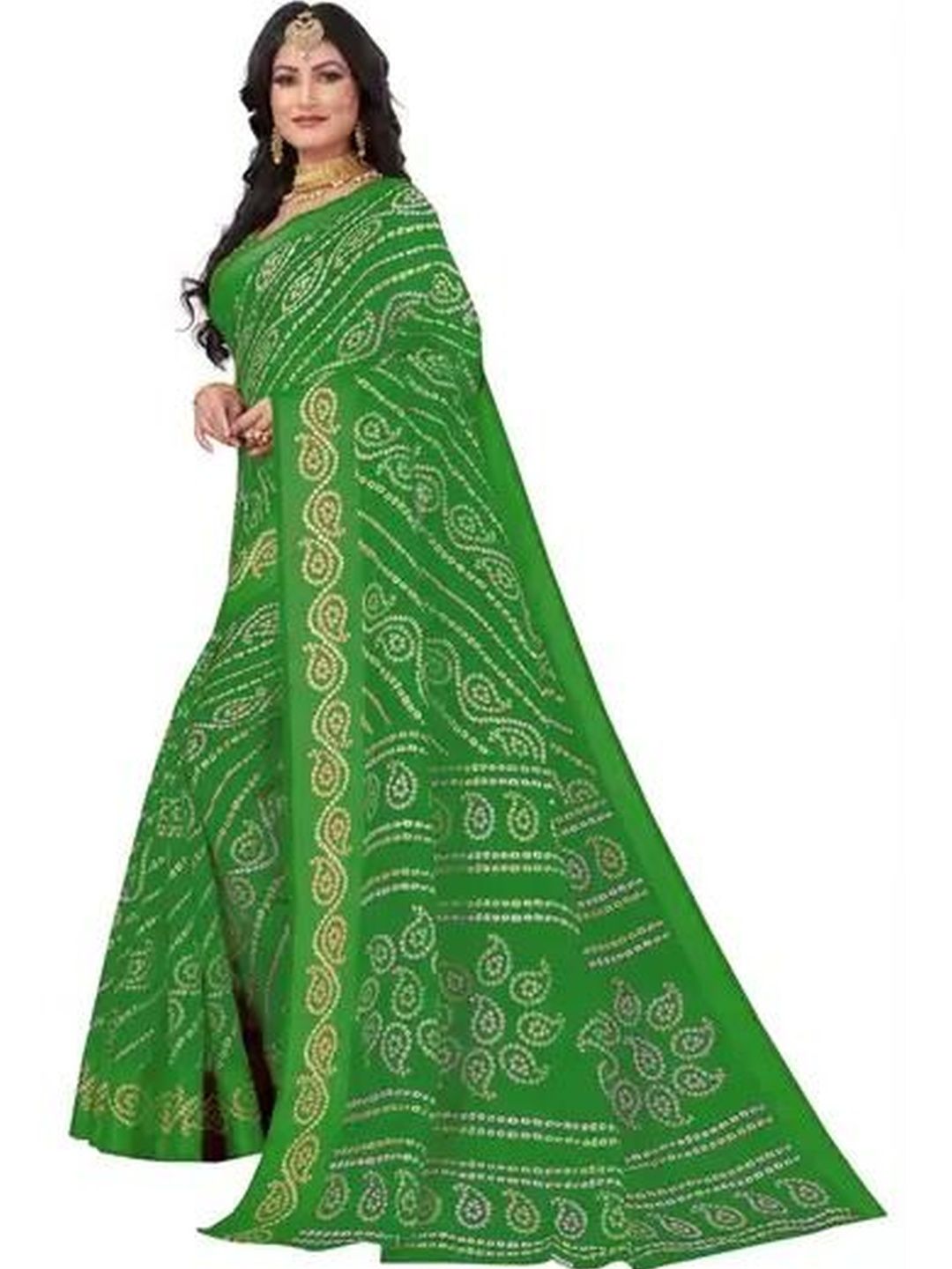 Varutex Bandhani Handloom Banarasi Saree-picture-58