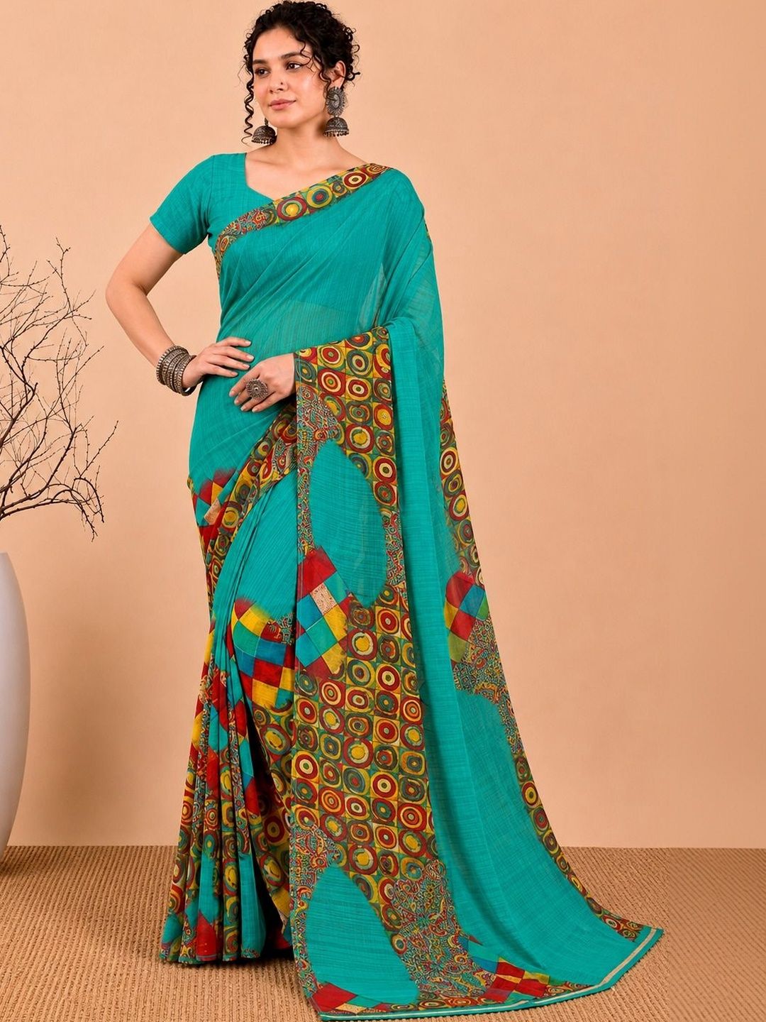 Varutex Poly Georgette Saree-image-33