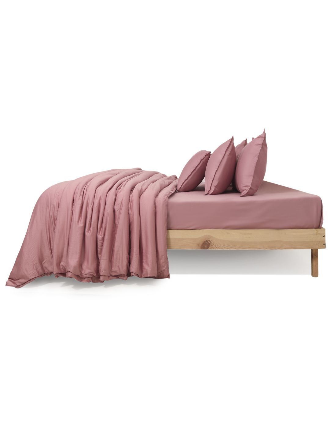 Zarf Pink Solid Egyptian Cotton 6 Piece Single Superfine Bedding Set-picture-19