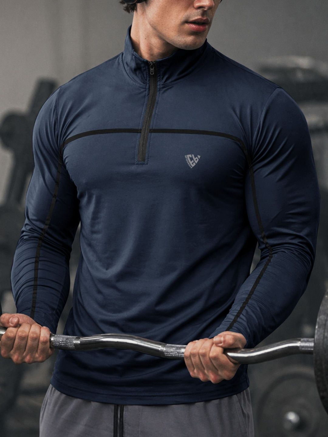 Eyebogler Men Brand Logo High Neck T-shirt-picture-33