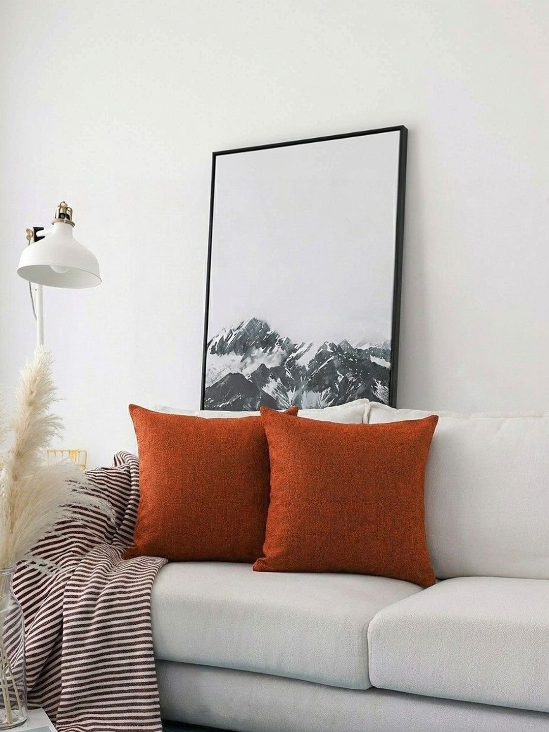 Khooti Orange Set of 2 Square Cushion Covers-picture-21
