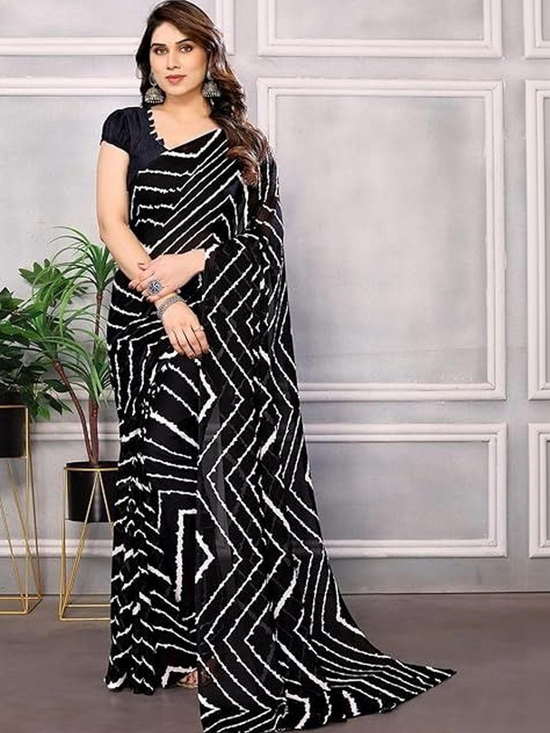 Varutex Leheriya Poly Georgette Leheriya Saree-picture-34