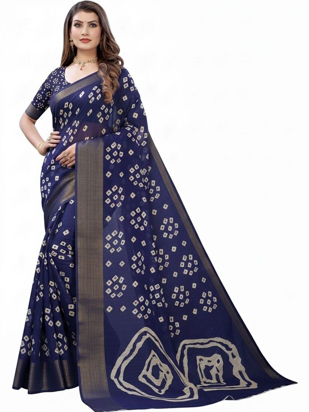 Varutex Bandhani Banarasi Saree-picture-24