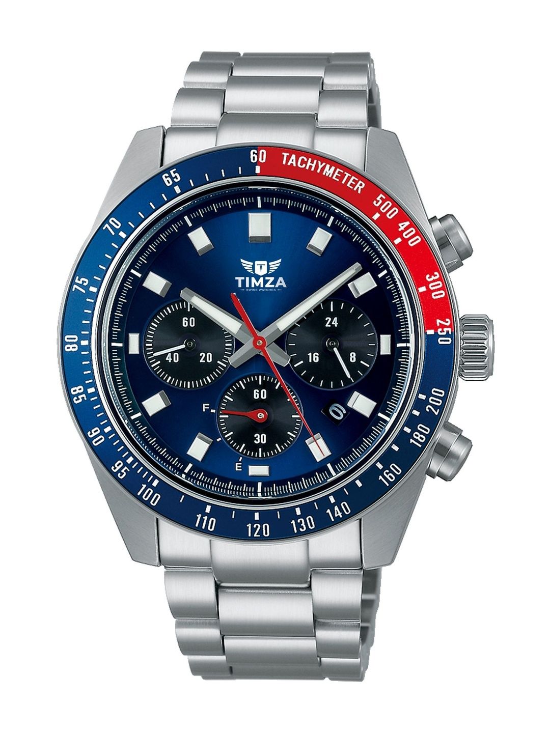 TIMZA Men Dial & Stainless Steel Bracelet Style Straps Analogue Chronograph Watch TMZ_1005_BLMUL_CR-picture-33